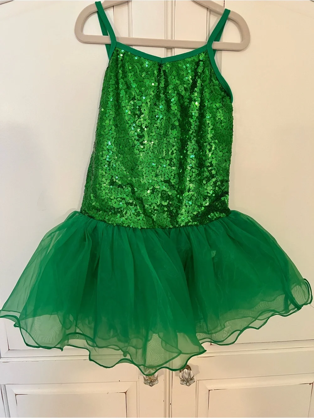 Girls' Green Sequin Tutu Dance Costume